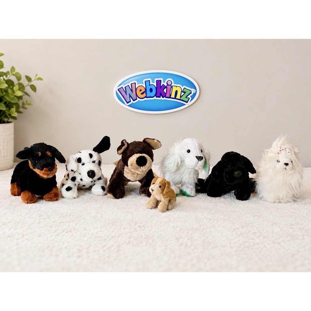 Ganz Webkinz Dog Bundle Dachshund Yorkie Black Lab Dalmatian No Codes 7 Dogs